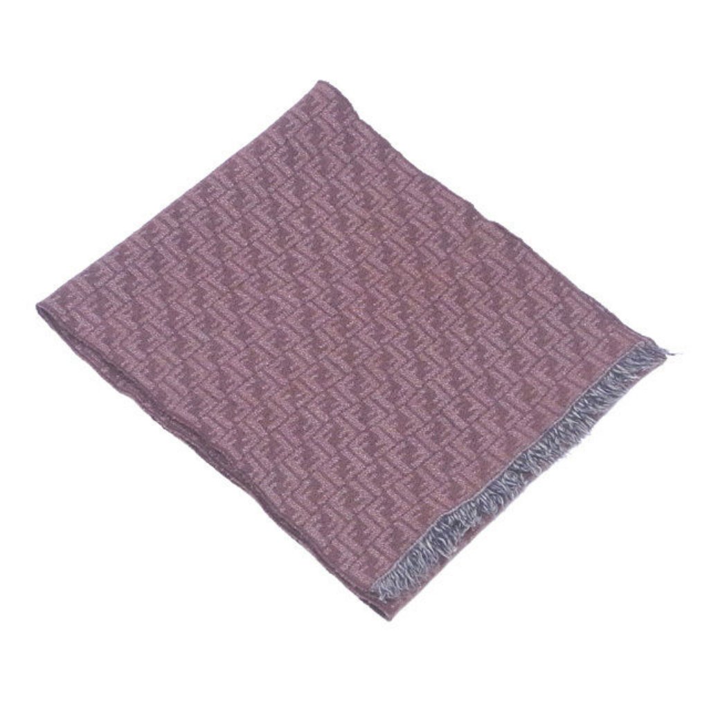 Authentic Fendi Scarf Zucca Brown Woman Unisex Authentic Used
